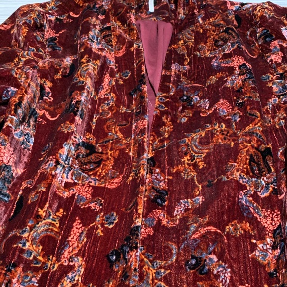 Free people crinkle velvet jacket blazer - Picture 5 of 8